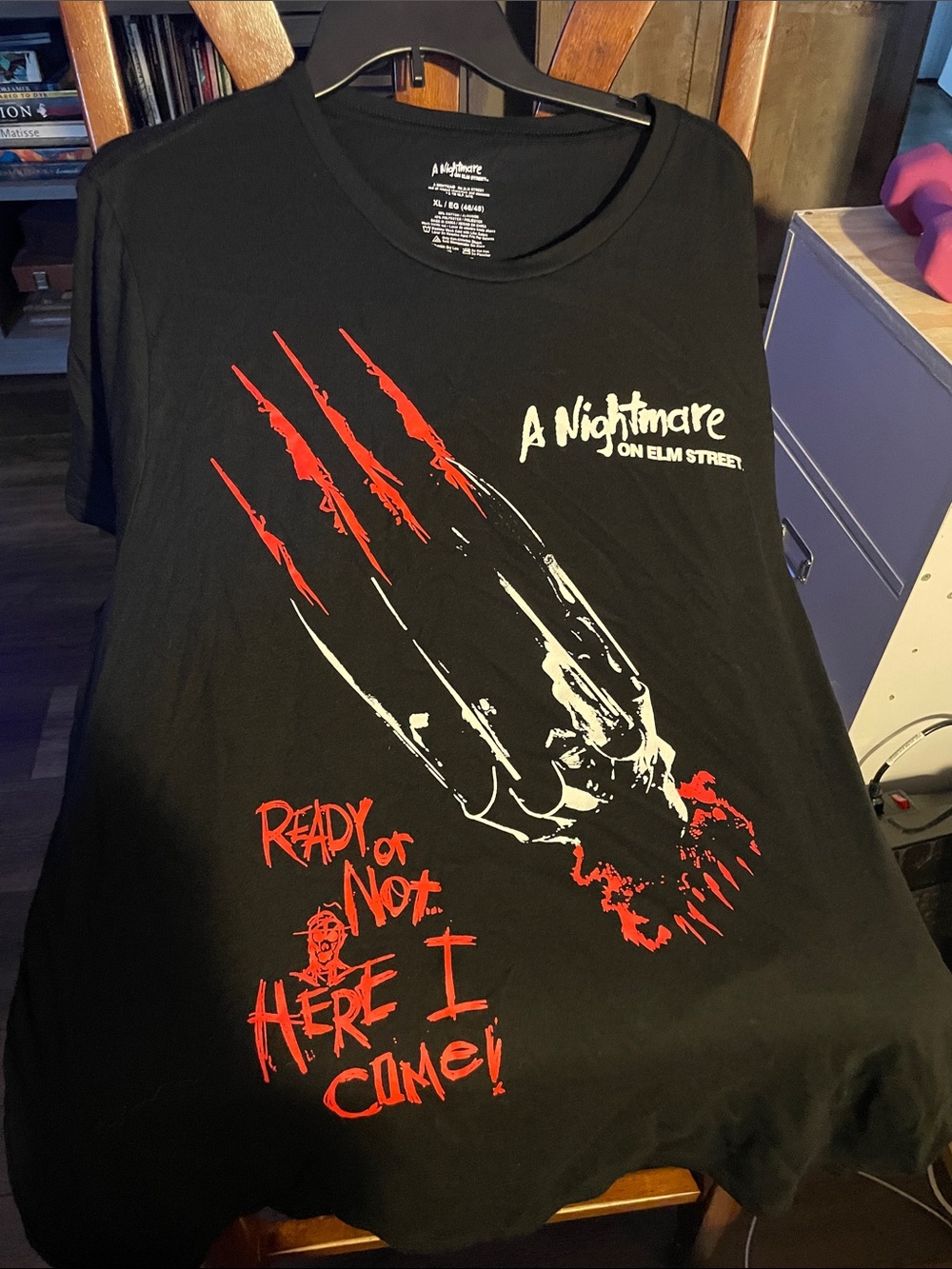 A Nightmare on Elm Street Black Graphic Tee - Horror Movie Design